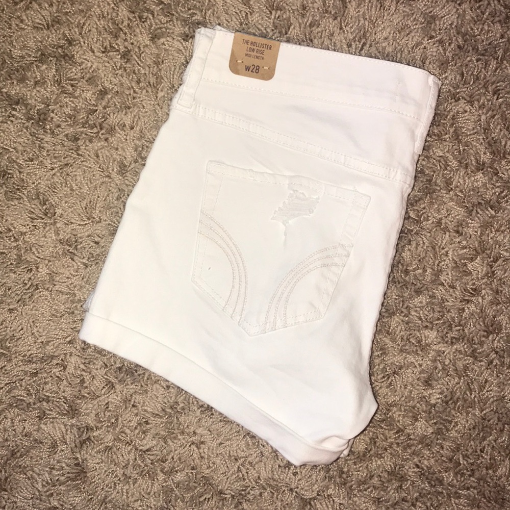 White Hollister Jean Shorts